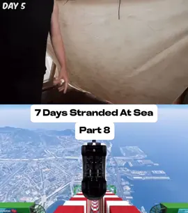 7 Days Stranded At Sea Part 8!! #mrbeast #fyp #enjoy #gta 