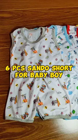 6 PCS SANDO SHORT FOR BABY BOY #₱150 #foryourpage #foryou #fyp 