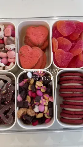 v-day snack tray restock 🕊️🩷🍫💞 snack tray 🔗 in my SF under “bestsellers” 💓💓 #candyrestock #asmr #ValentinesDay #candy #restock #satisfyingasmr #asmrsounds #amazonfinds #snackstock #snacks #snackrestock #viral #candysounds 