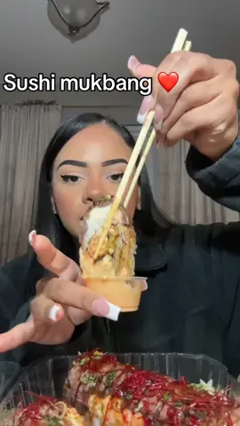 Its my bday week so i treated myself to sushi again! ❤️❤️ #capricorn   #sushi #sushibae #sushilover #fypシ゚viral #mukbang #sushimukbang 