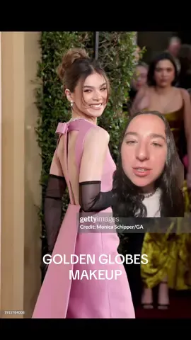 Golden Globes red carpet makeup look!!  #goldenglobesredcarpet #goldenglobes2024 #redcarpetmakeup #greenscreen 