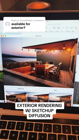 Replying to @franzdimaks insane exterior rendering using sketchup diffusion. You just have to give it a few good prompts! #interiordesigner #interiordesigntips #designsoftware #sketchup3d #sketchuptutorial #sketchupdiffusion 
