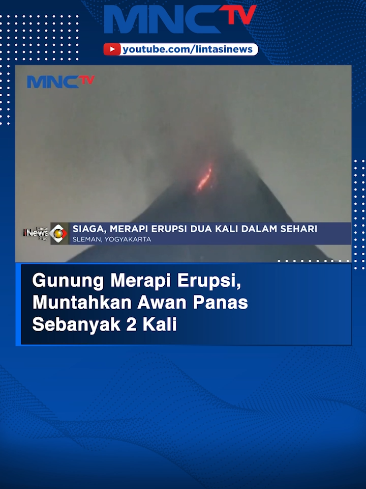 Gunung Merapi memuntahkan awan panas guguran (APG) sebanyak dua kali pada 4 Januari 2024. APG pertama terjadi pada pukul 18.18 WIB dan APG kedua terjadi pada pukul 20.47 WIB. AAS Selengkapnya: https://youtu.be/c1FfujkI1nw #MNCTV #News #LintasiNews #GunungMerapi #Yogyakarta #JawaTengah #GuguranAwasPanas #Erupsi #fyp #Viral #TikTokBerita