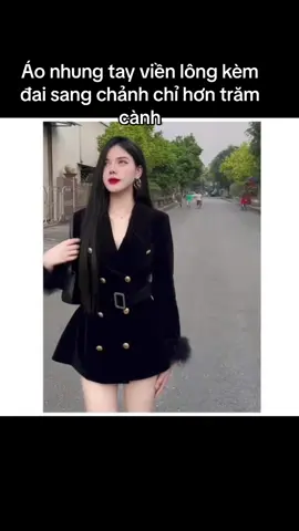 Áo nhung tay viền #xuhuongtiktok #viraltiktok #thoitrang #thudong2023 