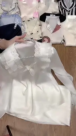 Bộ phối ren lụa xước#pijama #luaxuocanhkim #dobomacnha #xuhuong 