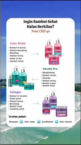 CBD memang produk yang tepat untuk perawatan rambut.. #cbd #cbdprofesional #cbdkeratinpro #cbdcollagenrepair #cbdcolorshield #perawatanrambut #belilokal #cbdhaircare #haircare #rekomendasiperawatanrambut 