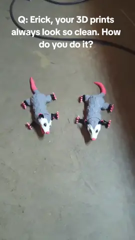 I get a lot of questions about how I deal with stringing when #3dprinting. With a quick wave of my magic wand, all strings and half the hair on one arm DISAPPEAR!