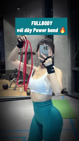Ở nhà thì tập với dây power band cũng oke lắm nha mí bà. Một dây này thôi mà tập đc nhiều bài lắmm. Lưu lại để tập với tui nha 😊 #gymmotivation #gymworkout  #fullbodyworkout #daykhangluc 