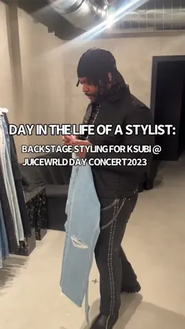 Styling backstage for @KSUBI++ at JuiceWrld Day Concert 2023 #ksubi #juicewrld #juicewrldday #style #stylist #fashion #fyp #foryoupage #luhtyler #polog #lilbibby 