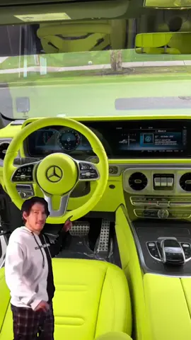 2020 Mercedes Benz G Wagon with the flourescent green guts!💚✅    Interior color change by us!  We specialize in custom leather, vinyl and plastic dye coating. #mercedes #gwagon #2024 #newyear #neongreen #before #after #money #trending #reel #instgram #streetheatcustoms #carinterior #truckinterior #semi #boat #dye #leather #vinyl #plastic #coatings 