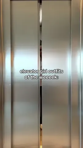 elevator girl showing everyone only GOOOOD FITS ⭐️ #newdesigual #elevator #fitcheck 