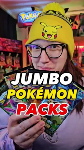 THESE PACKS ARE HUGE! #pokemonboosterpack #pokemoncards #jumbopokemon #pkmncards #pokemontradingcards 