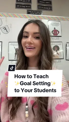 Step by step how I teach goal setting in my classroom!✨ Do you teach goal setting at the beginning of the year?🥳 #goalsetting #goalsettingforkids #teachergoals #teacher #teachersoftiktok #teachertok #teachertiktok #lifeskillsteacher #lifeskillsforkids #howto 