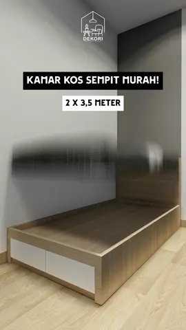 Inspirasi kamar kost yang sempit dengan budget yang di minimal kan menjadi opsi yang menarik untuk pengasaha kos atau penghuni kos tentunya. Follow Dekori Interior untuk mendapatkan inspirasi desain setiap hari nya dengan berbagaimacam style dalam interior rumah.  Percayakan desain interior kalian kepda team dekori interior yang professional 🙌🏻.  #kamartidur #kamarkost #rumah #reels #kamarminimalis #rumahminimalis #desainrumah #desainkamar #anakkost 
