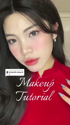 Trả lời @Khánh Linh Hướng dẫn makeup chụp ảnh áo dài tết tone hồng 🎊🧧  #tiktok #fyp #xuhuong #makeup #makeuptutorial #aodai #mistine 