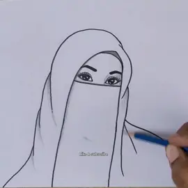 hijab girl drawing part 2 #drawingtutorial #drawingchallenge #viral #drawing #art #artwork #artist #papercraft 
