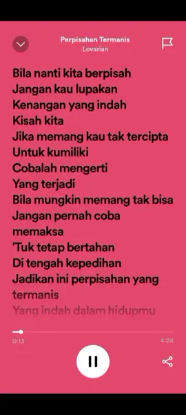 #liriklagu #perpisahantermanis  #liriklagu #fypシ 