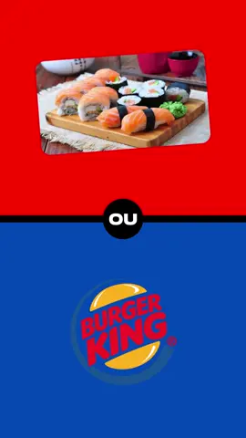 Tu préfères ? 🔴 ou 🔵 Édition nourriture #tupreferes #tupréfères #dilemme #choix #nourriture #sushi #burgerking #mcdonalds 
