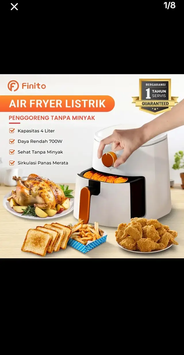 Wow Barang Sebagus ini Harga semurah itu Air Fryer 4L Mesin Penggorengan Tanpa Minyak Low Watt #Penggorengan #Penggorengantanpaminyak #TikTokshop 