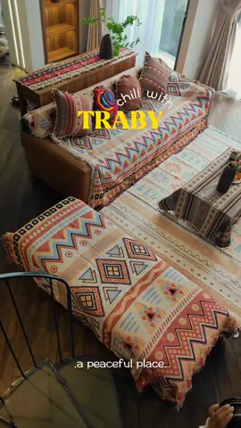 Trang trí nhà cửa đón Tết cùng Thổ cẩm Traby 🌸❤. #thocamtraby #homedecor #thamnoel #thamphusofa #thamtrangtri #thamtraisan #thamtraisanphongkhach #khantraibanthocam 