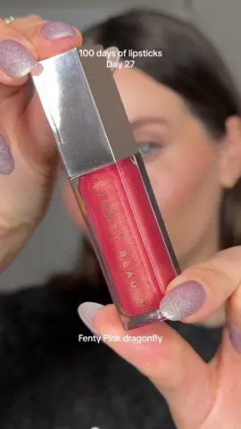 @Fenty Beauty Pink dragonfly🥰 #fentyglossbomb #fentylipgloss #100daysoflipsticks #lipgloss #makeuplook 