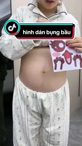 hình dán bụng bầu dễ thương để chụp ảnh nè#yeucon #chamcon #xuhuong #mevabe #nuoicon #baby #reviewmevabe 