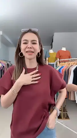 ชอบเเขนเสื้อรุ่นนี้มาก สวยเก๋ #เสื้อยืดคอกลม  #เสื้อสีพื้น #เสื้อยืดผ้ายูนิโคล่ 