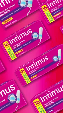 Proteção e conforto são as suas prioridades? As nossas também. Conheça Intimus® Absorvente Interno.
