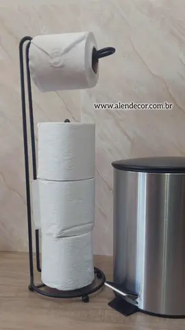 Suporte de chão para Papel Higiênico - Black #lojadedecoração #papelhigienico #Artigosparabanheiro #itensparabanheiro #homedecor #decoração #AlenDecor
