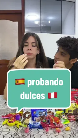 Española probando dulces peruanos 🇵🇪💙🇪🇸 #fyp #parati #peru #españa #dulces 