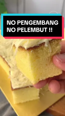 TANPA PENGEMBANG, TANPA PELEMBUT tapi tekstur kuenya ringan, empuk, rasanya enak banget, gak seret 😍 Resep dan video selengkapnya uda aku upload di YT. Link ada di bio 🥰 . . #spongecake #cakeultah #birthdaycake #cakejadul #bolujadul