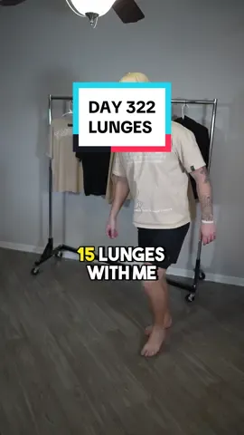 Day 322 : Do 15 Lunges 💪🏼 • • * Follow for more!  • * Share with someone! ✔️ • * #lunges #wearcyatomorrow #gym #FitnessLifestyle #workout 