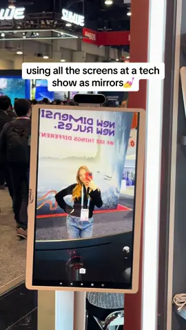 Tv screens doubling as mirrors >> #ces #ces2024 #techtok 