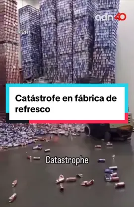 Empleado ocasiona catástrofe en una fábrica de refrescos. #miprimerachamba #refresco #soda #catastrofe #lomasviral #adn40 