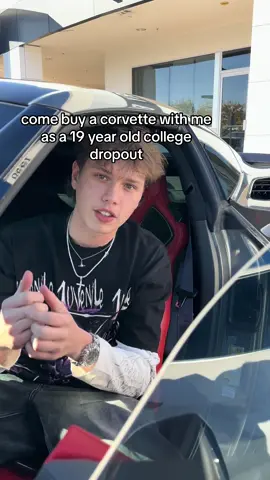 buying a corvette as a 19 year old dropout #clothingbrand #clothingbrandowner #y2k #streetwear #StreetFashion #designer #fashion #clothes #OOTD #fyp #internetmoney #eccomerce #fyp #youngentrepreneur #traitor 