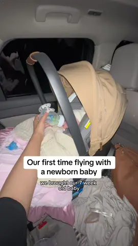 An eventful experience😅😆 #taylorandsoph #travel #newborn #flying #family 