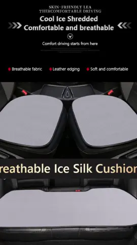 Ice silk car seat cushion. Universal fit. Non-slip, breathable, not stuffy #carcushion #icesilk #carseatcushion #cargoodies #carseatcover 