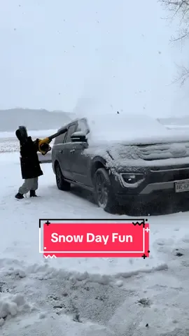 Heres one way to take off that fluffy snow!  #snowday #wisconsin #aeschbachauto #middletonwi #madisonwi #dewalt #autorepair