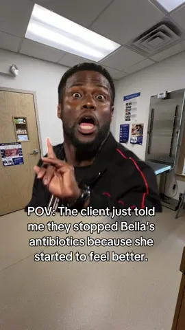 So you’re telling me the medication was doing what its supposed to do?! People PLEASE finish the complete course of antibiotics 🥲  #vettech #vetmed #vettechsoftiktok #vettechtok #kevinhart #vetmedtok #vettechproblems #fyp#Meme #MemeCut 