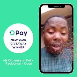 Congratulations Mr Fagbohun👏🎉and to all the Winners 🏆 ... If you are one of the lucky winners of any of our consolation prizes, kindly drop a comment below👇 #OPay 