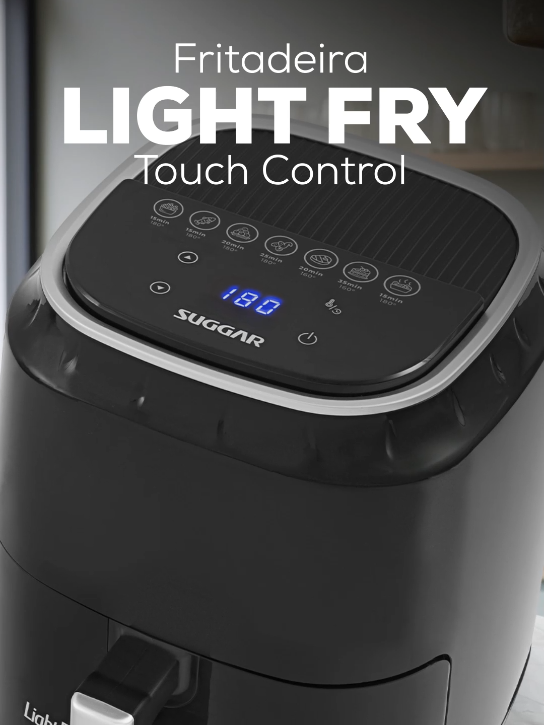 Prepare suas refeições de maneira mais saudável, saborosa e crocante com a inovadora Fritadeira Light Fry Touch Control 4 Litros da Suggar! 🌟 Experimente a conveniência proporcionada pela tecnologia TOUCH, elevando cada momento na cozinha a uma experiência intuitiva e emocionante. 🍲✨ Diga adeus ao uso excessivo de óleo, abrace o verdadeiro sabor dos alimentos e aventure-se por novos horizontes gastronômicos com apenas um toque! 🍟✨ #Suggar #Fritadeira #AirFryer #NovaAirFryer #CulináriaSaudável #InovaçãoNaCozinha 👨🍳✨