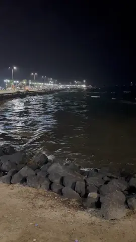 كورنيش القنفذة الجميل ليلاً .#