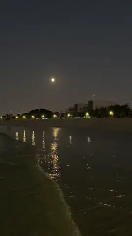 The moon and sound of waves🌊🌙 #explore #treanding #fyp #viraltiktok #fyfyfyfyfyfyfyfyfyfyfyfyfyfyfyfyfyfy #waves #cairokee_كايروكي #nightmoon #beach #explorepage 