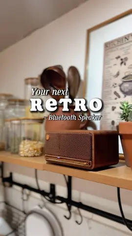 Latest Addition to our cozy rustic vibe home. 🤎 Can't get enough of this retro bluetooth speaker that adds the coziness and rustic vibe in our home.  #retrobluetoothspeaker #bleutoothspeeker #portablespeaker #retrospeaker 