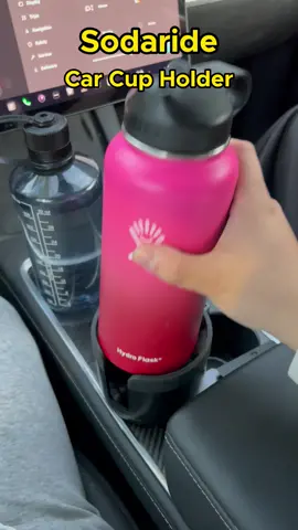 Can't fit your oversized bottles in your car? Here's a hack👀 #sodaride #carcupholders #cupholder #cupholderexpander #cartray #hydroflask #stanley #carhack #amazonfinds