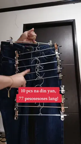 Hanger with clips  #pantshanger #stainlesshanger #cliphanger #fyp 