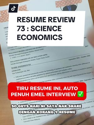 SERVIS RESUME 2024 🌟 Resume sering kena reject oleh HR sampai rasa penat nak apply kerja? 🥲 Jangan risau! Saya sediakan pelbagai pakej siap dengan bonus untuk servis Resume ✅ Tak perlu tunggu kerja, biar kerja cari korang! 🔥 Boleh picit link dekat bio untuk tahu lebih lanjut 😉 #resume #edu #careertips #fyp  #tiktokguru #tiktokeducation 