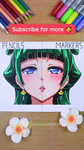 Drawing Maomao ✨ Pencils VS Markers ✨ || Part 2 #fyp  #fypシ  #anime  #art  #artistsoftiktok  #drawing  #drawinganime  #maomao  #maomaoheroesofpureheart  #maomaoxjinshi  #maomaoedit
