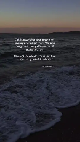 Tôi là người đơn giản, nhưng cái gì cũng phải có giới hạn..#congthuc37 