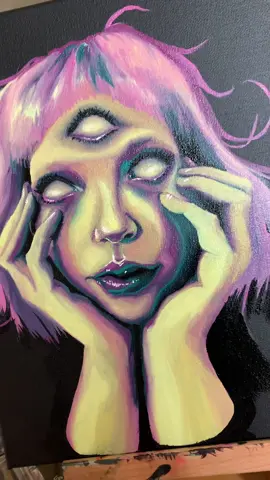 Oil painting on black canva first tryyy  First time tryina black canva and it was awesome 😍 played with contrasts and lights to create this beautiful little demonic girl 😈 Hope you enjoy 💕 #oilpainting #oilportrait #blackcanvas #oilpaint #artwork #artista #pitturaadolio #olio #paintingprocess #colorcontrast #artistsoftiktok #fyp #foryou #fypシ #foryoupage #girlportrait #demons #creepy #creepypainting 